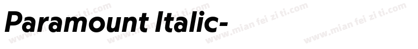 Paramount Italic字体转换